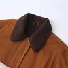Womens Oversized Faux Sherpa Lined Turn-Down Collar Jacket Short Streetwear Coat In Contrast Color