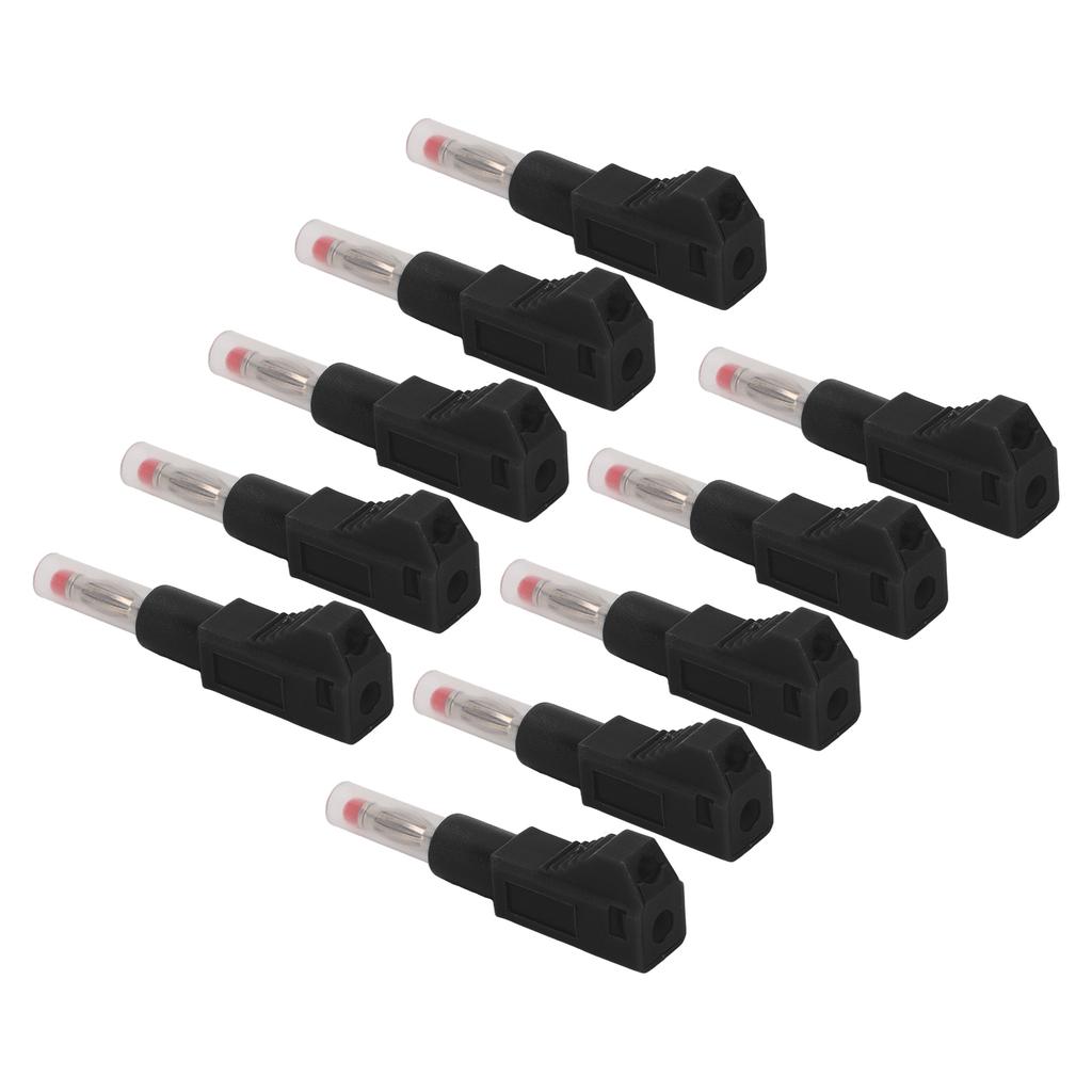 10PCS Telescopic Banana Plugs 4mm CAT II 600V 32A PE Sheath for Industrial Security 3C Digital EquipmentBlack