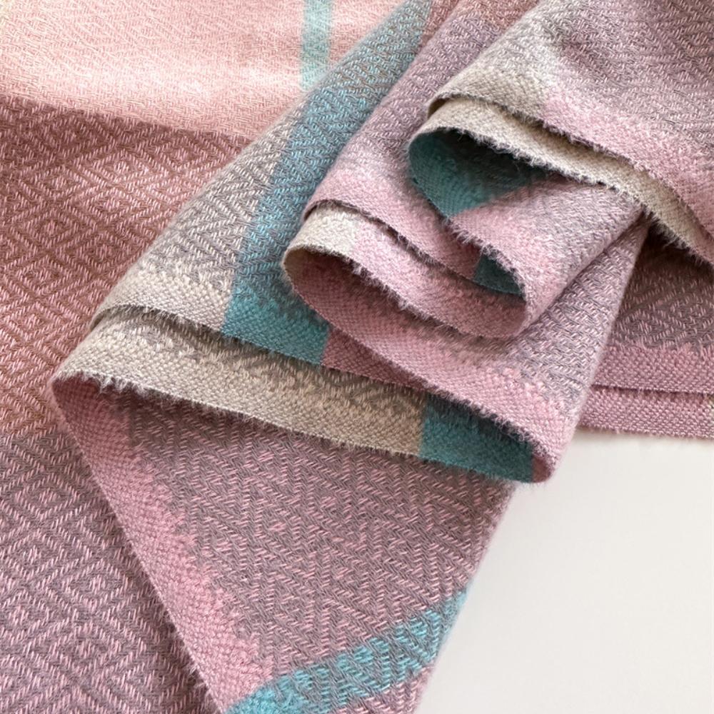 New Imitation Cashmere Plaid Warm Shawl Scarf Women's Autumn and Winter Fringed Scarf