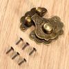 3set Lock Hasp Hook Metal 6 Screws Antique Bronze Decorative Wooden Wine Box Case Chest Padlock Vintage Iron Hardware