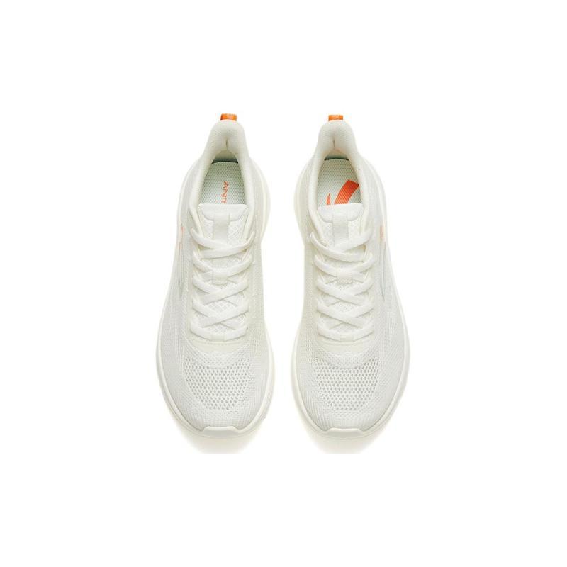 Anta Anti Slip Wear Resistant Low Top Running Shoes Women's White Orange Sneakers 122325576-1