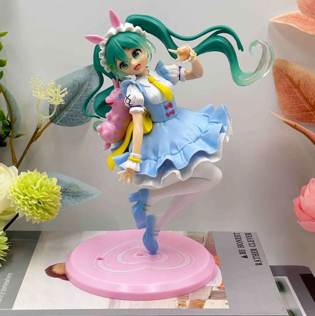 Hatsune Miki Anime Character Kawaii Pvc Model Standing and Sitting Doll Action Doll Collection Decorations Christmas Playthings Presents
