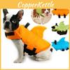 Patent Design Wangupet Shark Fin Dog Life Jacket In Blue, Orange, And Green