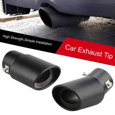 Car Exhaust Tip High Strength Rustproof Coated Finish Simple Installation Universal Replace Stainless Steel Vehicle Car Outlet Exhaust Tip Adapter Car