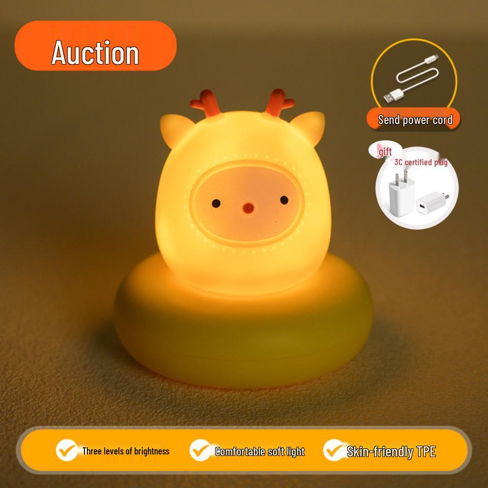 Rechargeable Eye-Friendly Night Light for Kids & Postpartum Mothers - Touch-Control Desk Lamp