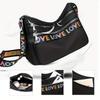 Fashi Letter Pattern Crossbody Bag, Casual Large Capacity Zipper Shoulder Bag, Trendy Oxford Messenger Bag for Women & Girls