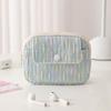Large Capacity Flip Up Coin Purse Multifunctional Zipper Closure Lipstick Bag Square Shape Soft Material Makeup Bag