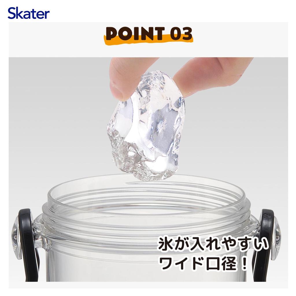 Skater Clear Water Clear Made In Pokemon Size Children's Bottle, 480ml, Plastic, Bottle, Japan, Design, 26, Boys, PSB5TR-A
