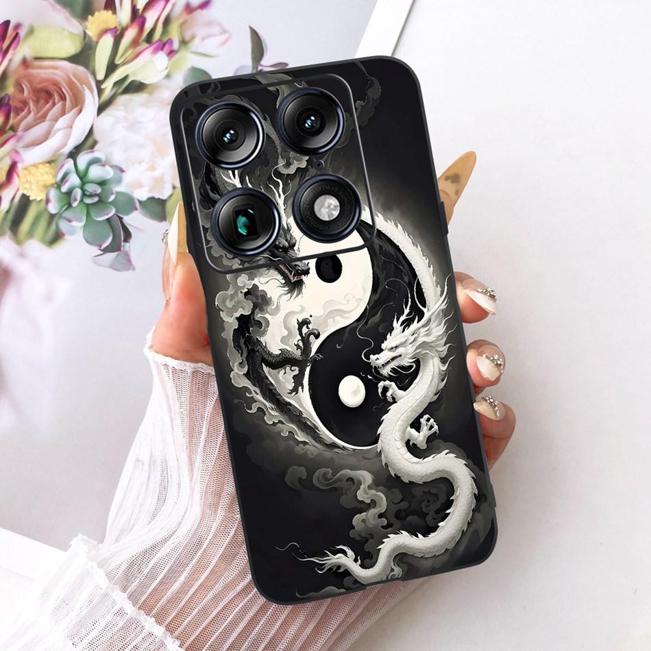 For Motorola Signature Cool Dragon Tiger Pattern Phone Case For Motorola Signature XT2603-2 Black Silicone Soft Covers Bumpers