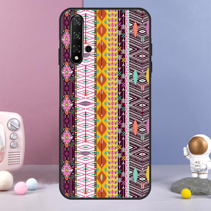 Native american seamless tribal Boho For Huawei Nova 7i 8i 11i 12i 12s Y73 Y70 Y90 Y60 Y72 Y61 Y91 9 10 SE P30 Pro P40 Lite Case