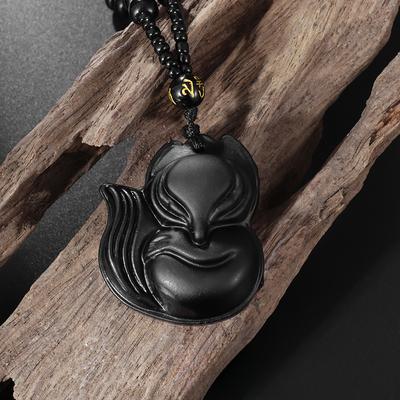 Obsidian Guan Gong Pixiu Berg Tiger Guanyin Drachen Anhänger