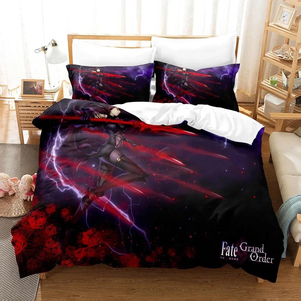 Anime FATE Nero Bedding Set Saber Duvet Cover Bedroom Comforter Covers Single Twin King Size Quilt Cover Home Textile