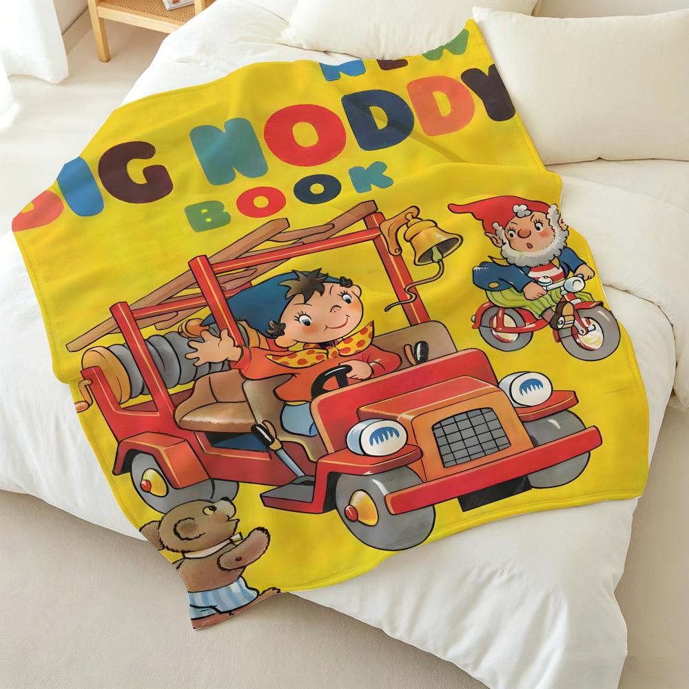 Kreslená N Noddy Přehoz Měkká Teplá Flanelová Fleece Přehozová Deka na Pohovku Postel Cestování Domov