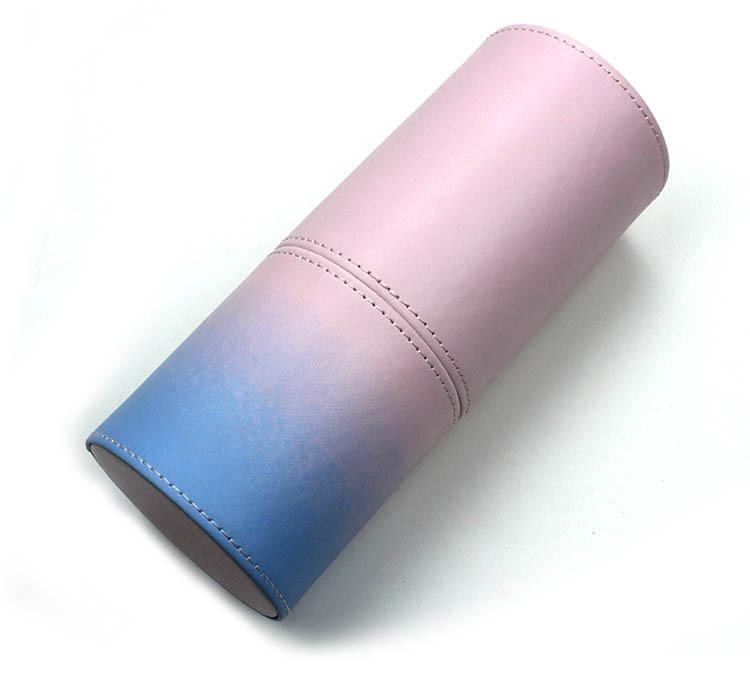 

PU leather large capacity student desktop makeup brush storage bucket Lipstick eyebrow pencil storage bucket