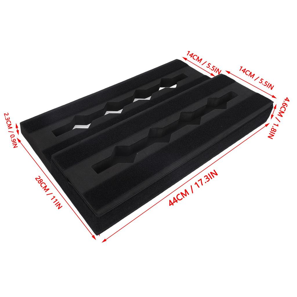 TOPINCN Lightweight EVA Effect Guitar Holds 6 to 10 Black Pedal Guitar Effect Pedal Storage Case Board, Pedalboard, Non-Slip, Pedals, Box, Accessory,