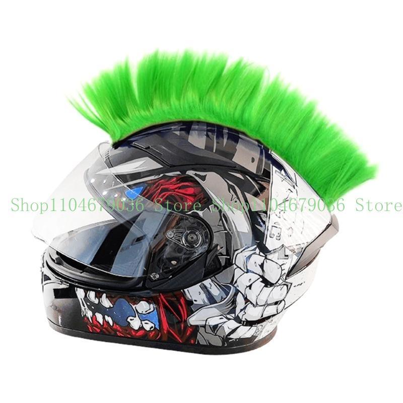 652F Cosplay Styling Hair Patches Hairpiece Universal Motorcycle Scooter Helmet Hair Motorbike Helmet Stickers