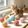 3pcs Random Sisal Sounding Cat Balls Handmade Interactive Scratching Play Toys for Kittens Home Use