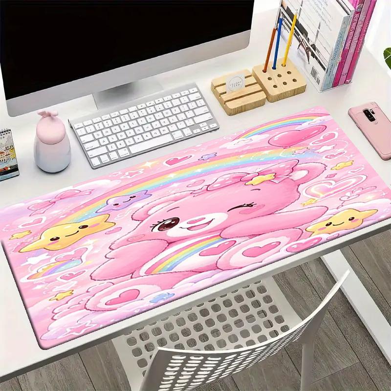 Bear Theme Mouse Pad, Non Slip Rubber Base, Multifunctional Office & Home Decor, Perfect for Workspace Personalization.