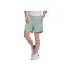 adidas Solid Color Logo Embroidered Lace-Up Casual Shorts Men Shorts Light-Green HF6370