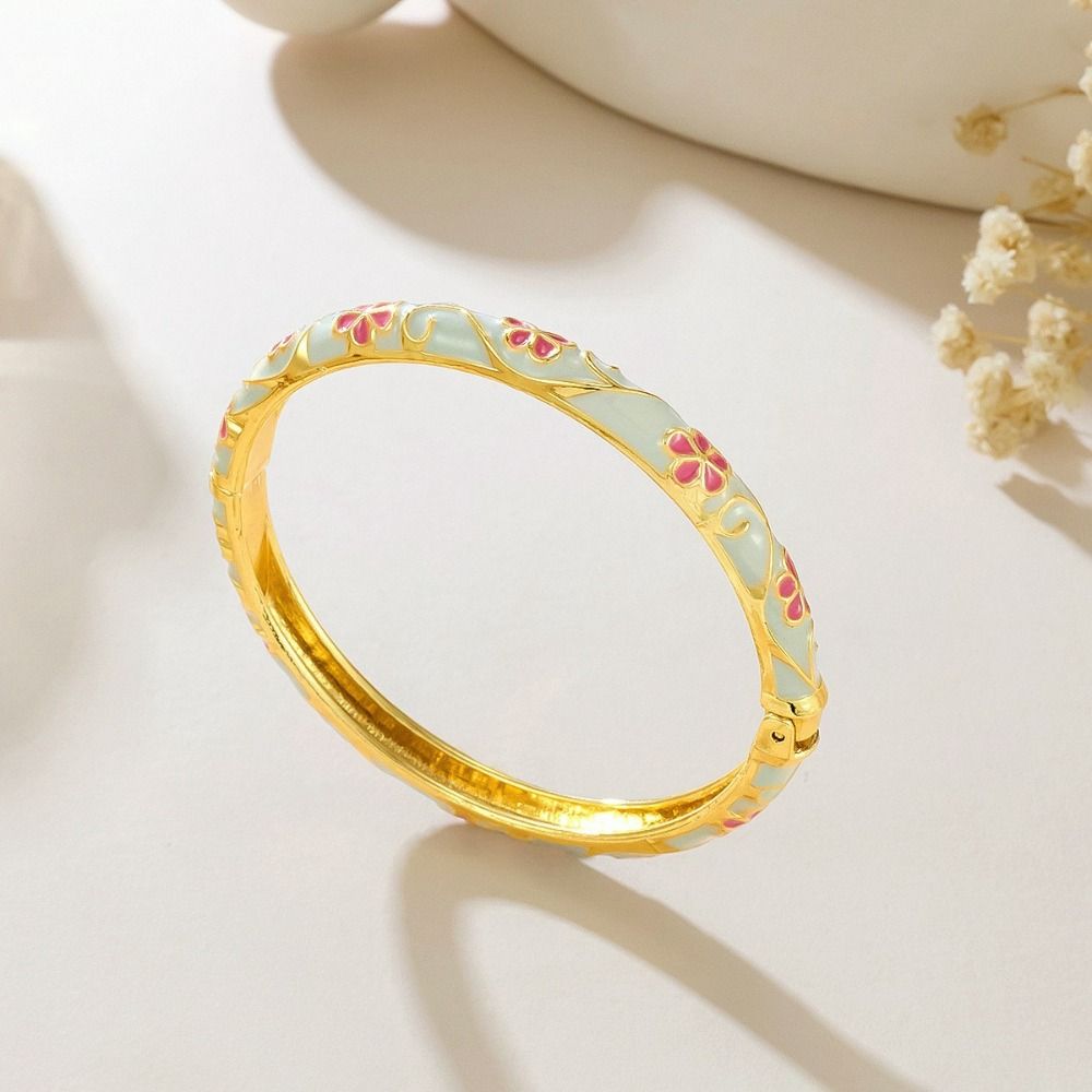 Traditional Vintage Cloisonne Bangle Chinese Women's Hand Bracelet  Ins Style