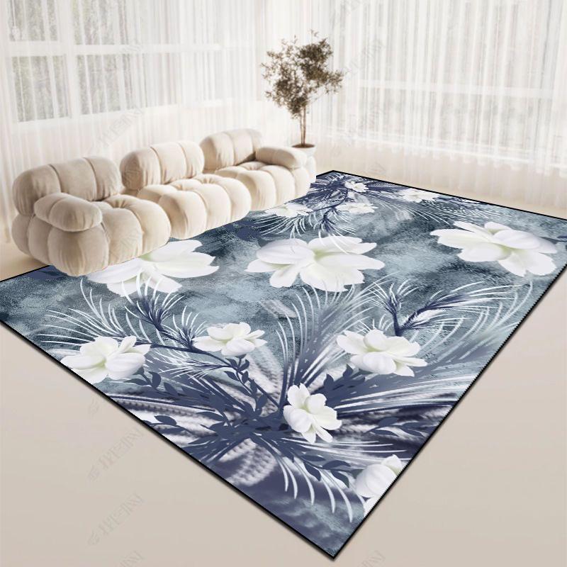 Modern Light Luxury Carpets Flower 3D Rug for Bedroom Large Floor Mat Living Room Sofa Non-slip Carpet Washable Lounge Study Rug