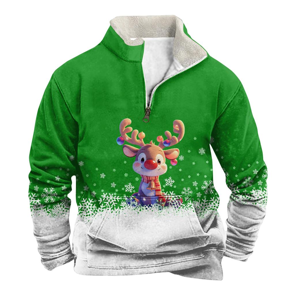 Spring And Men's Standing Collar Sweatshirt Is Outdoor Casual Sweaters Tops