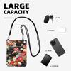 IRIHISKY Smartphone Pouch, Japanese Style, Floral Print, Cherry Blossom Design, Mini Shoulder Bag, Smartphone Bag, Crossbody Bag, Women's Gadget
