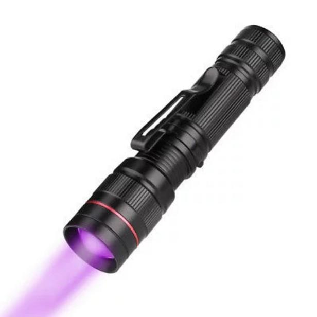 Compact Extendable Focus Adjustable Led Uv Light For Makeup Baby Gear Fluorescent Check Mini Uv Flashlight