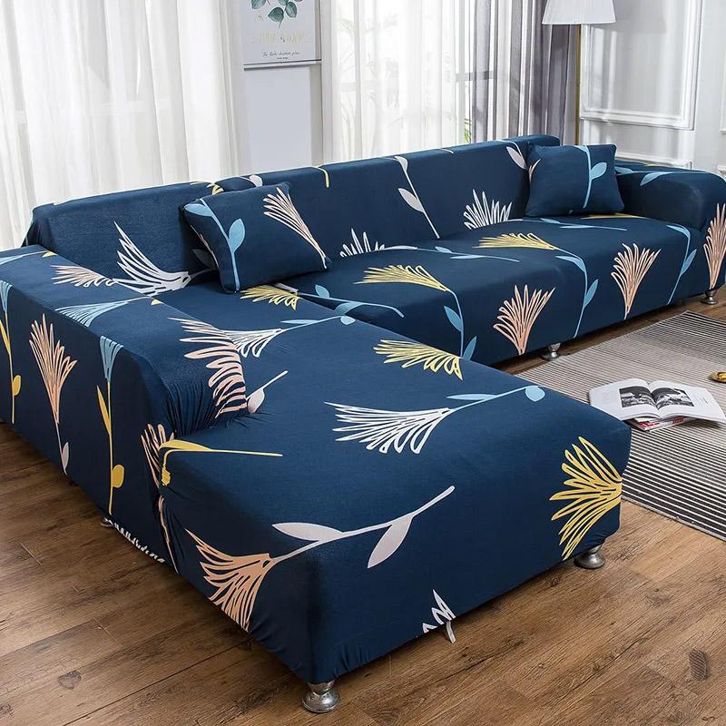 1-4 Seater Nordic Style Sofa Cover Elastic Cushion Cover Stretch Full Sofa Covering Breathable Dust-proof