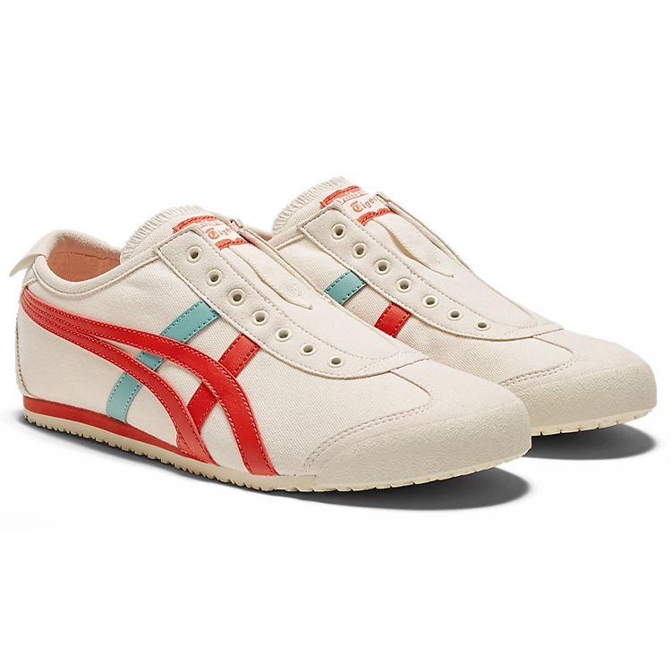 ONITSUKA TIGER Mexico 66 Slip-On Comfortable Fabric Leather Slip Resistant Durable Lightweight Low Top Casual Running Shoes 1183A360-210
