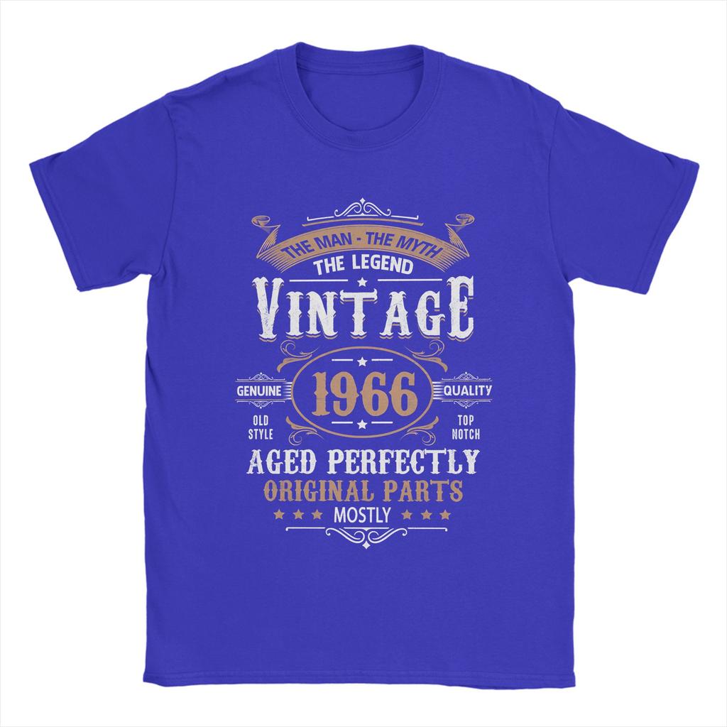 60th Birthday Vintage 1966 Unisex Myth Legend Retro Birthday Gift T Shirts Unisex Pure Cotton Amazing TShirt Crew Neck Tee Shirt