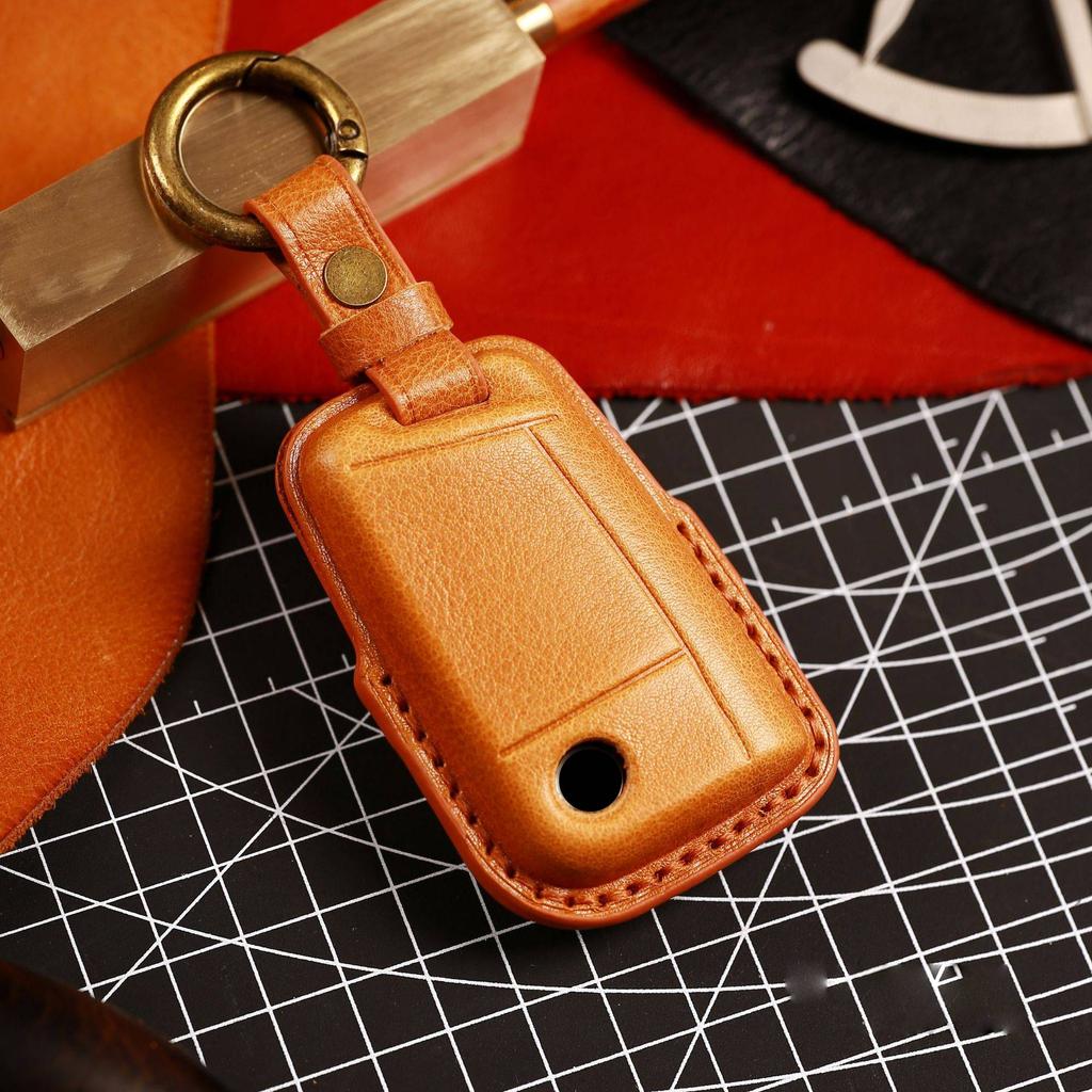 Leder Autoschlüssel Hülle Abdeckung Schlüsselanhänger Zubehör für Volkswagen Vw Golf 7 CC 280 330 Touran Lamando Sportsvan Passat Schlüsselanhänger Halter