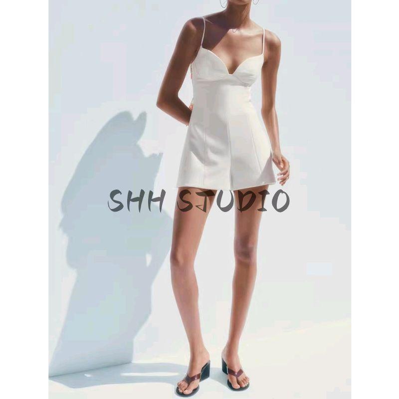 Summer New Product Women's Clothes Bowknot Decoration Heart-Shaped Collar Stripes Print Backless Short Dress 8079111