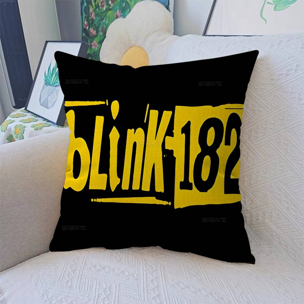 B-BLINK-182 Band Personalized Pillow Dust Cover Bedroom Kids Party Decoration Pillowcase Birthday Children Gift 12x12Inch
