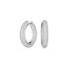 Dextera Fashion Trend Large Hoop Rhodium Plated Earrings Women Earrings 5651392