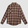 Women's Plaid Long Sleeve Korean Style Cardigan Shirt - Loose Retro Jacket for Spring and Autumn