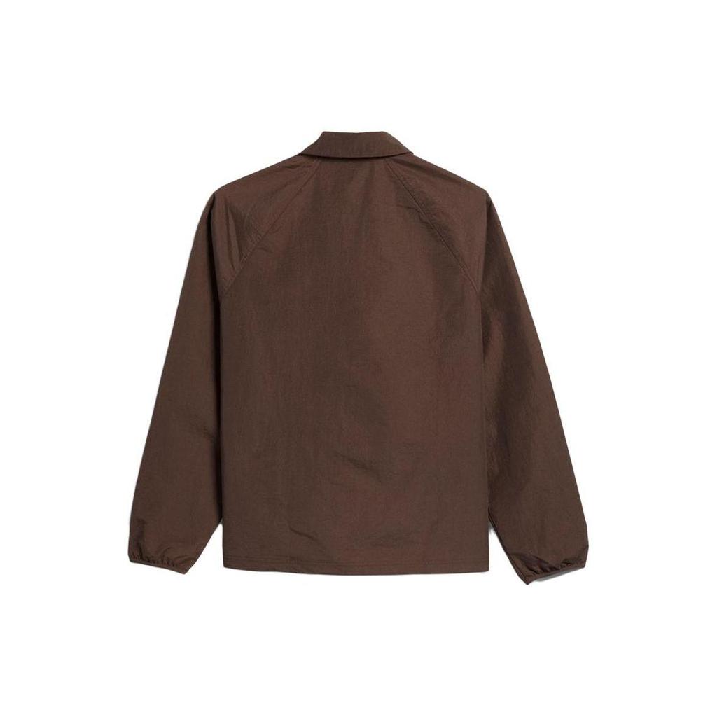Adidas Originals Logo Work Jacket Unisex Double Zipper Long Sleeve Casual Outerwear Brown HA1282