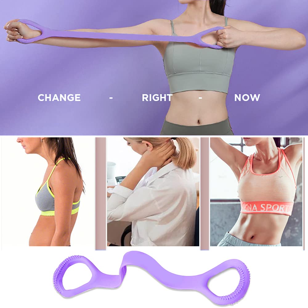 Multi-Level Resistance Elastic Fitness Bands for Men and Women Ideal for Yoga Pilates Strength Training Physical Therapy