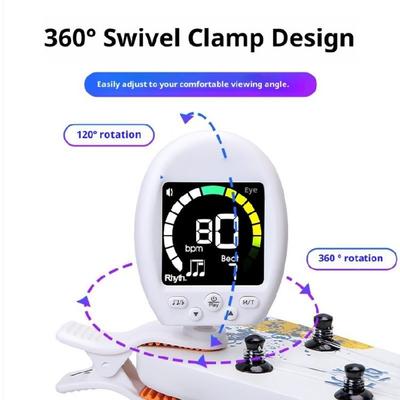 Guitar Clip On Tuner with Beat Function Violin Ukulele Tuner Universals Digital Electronic Tuner Guitar Accessory