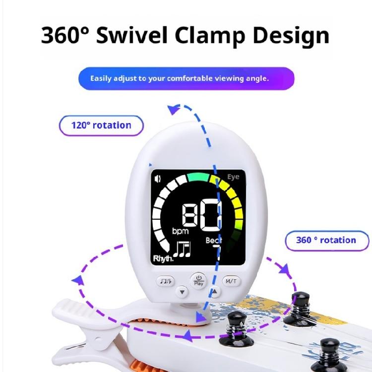 Guitar Clip on Tuner with Beat Function Violin Ukulele Tuner Universals Digital Electronic Tuner Guitar Accessory