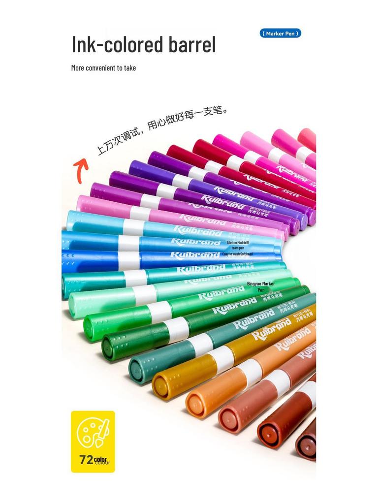 Non-Toxic Washable Watercolor Marker for Kids - Non-Bleed & Layerable