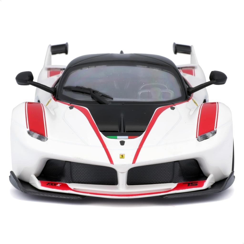 Bburago 1/24 Scale Ferrari FXX K #75 White / Diecast Model Car, Finished Model, 18-26301 (#75)
