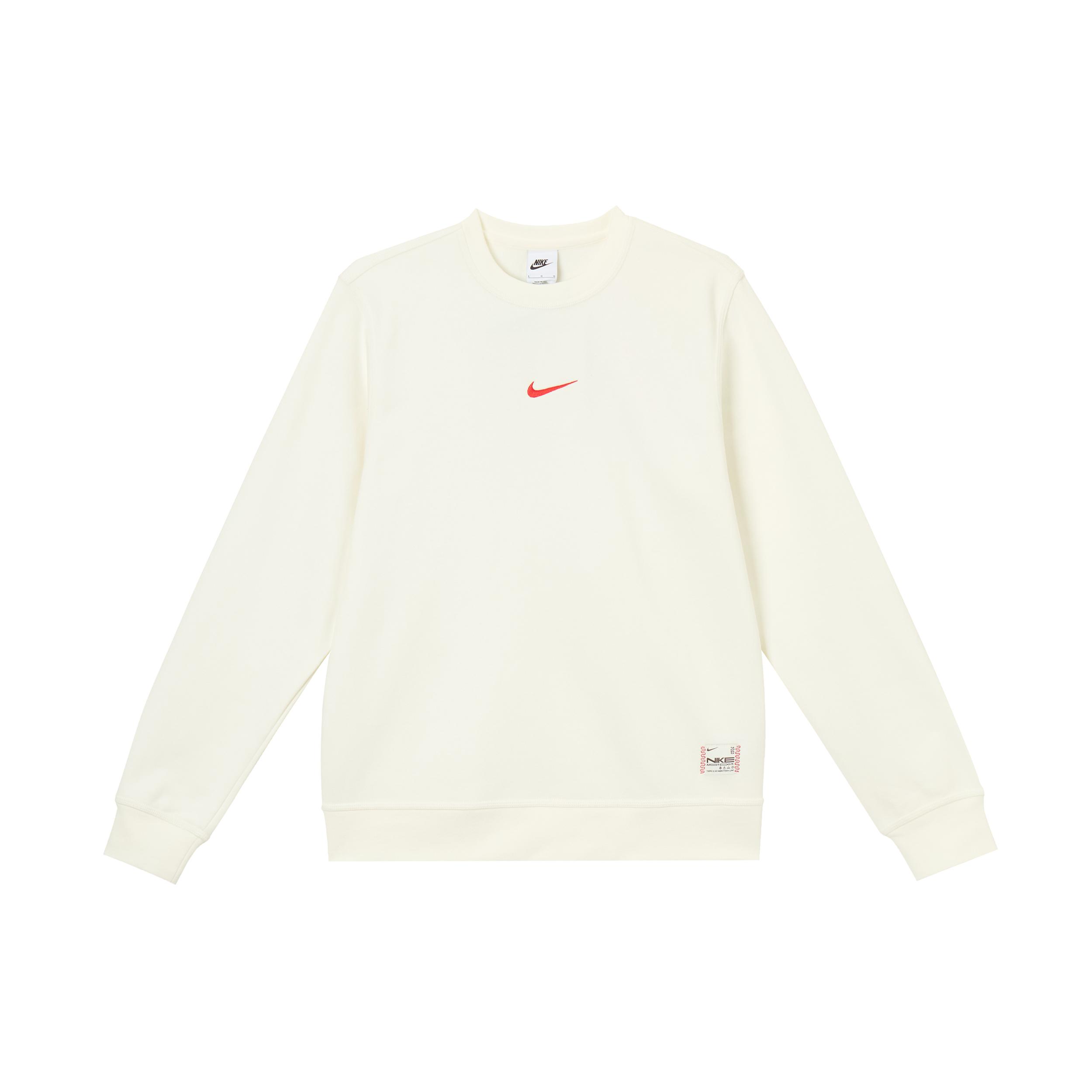 Мужские белые свитшоты Nike с круглым вырезом умеренной посадки IB5567-133 M