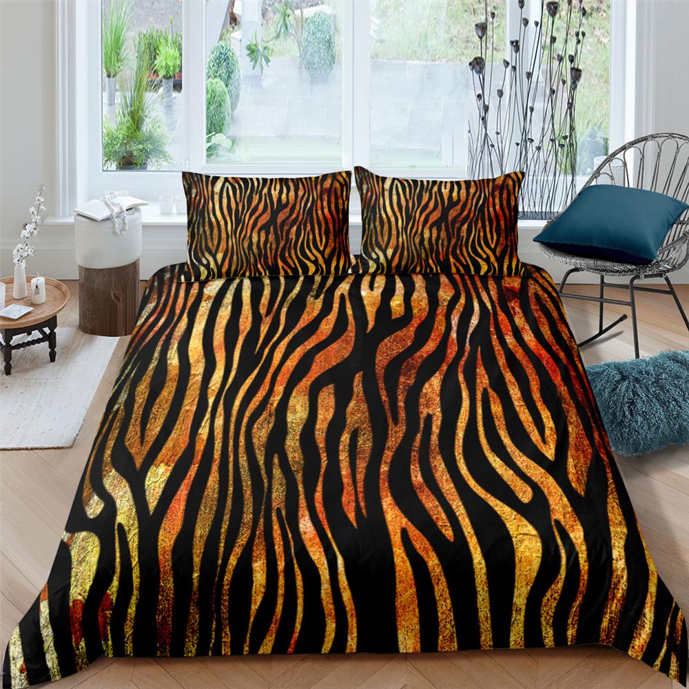 Leopard Bedding Set Queen King Soft Bedclothes Twin Bohemian Print Duvet Cover with Pillowcase Polyester Quilt Cover for Adults