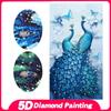 40x70cm 5D Peacock Diamond Painting Full Rhinestone Embroidery  Mosaic Cross Stitch Home Decor Home Entertainment