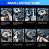 2Pcs LED Headlight Bulbs High Brightness IP68 Waterproof 10000LM 6000K White Light H7