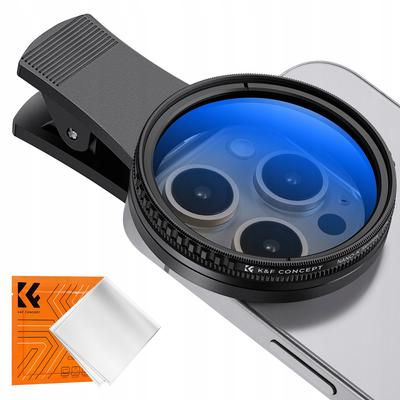 Filtr CPL K&F Concept 52mm Z Uchwytem Na Telefon