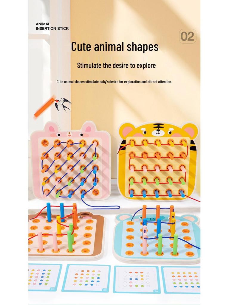 Vorschulische sensorische Perlenplatte: Feinmotorik, Puzzle & Früherziehungsspielzeug