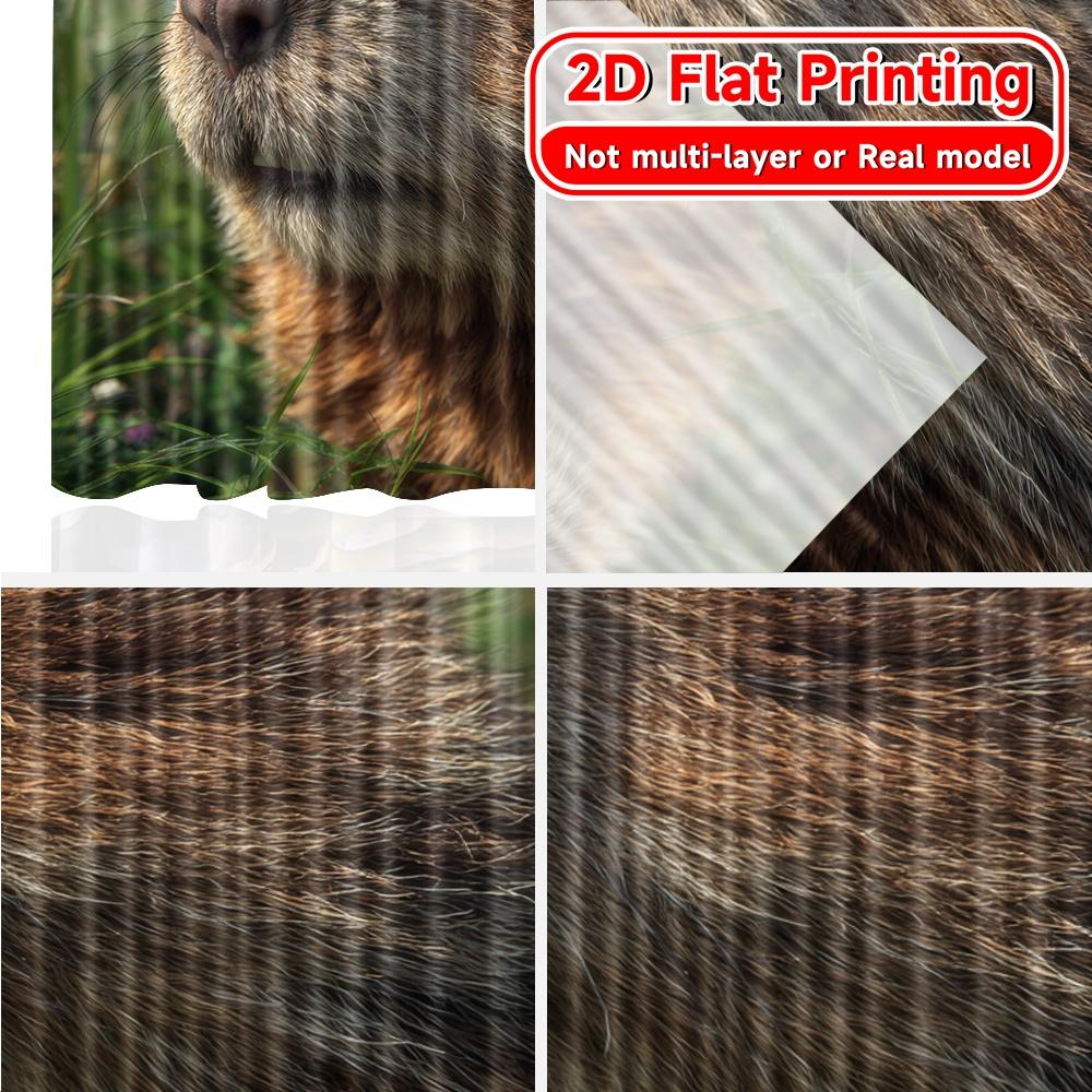 2D Flat Printing  2pcs Happy Groundhog Popular Print Curtains Durable Polyester Curtains Decorations For Home Suitable for