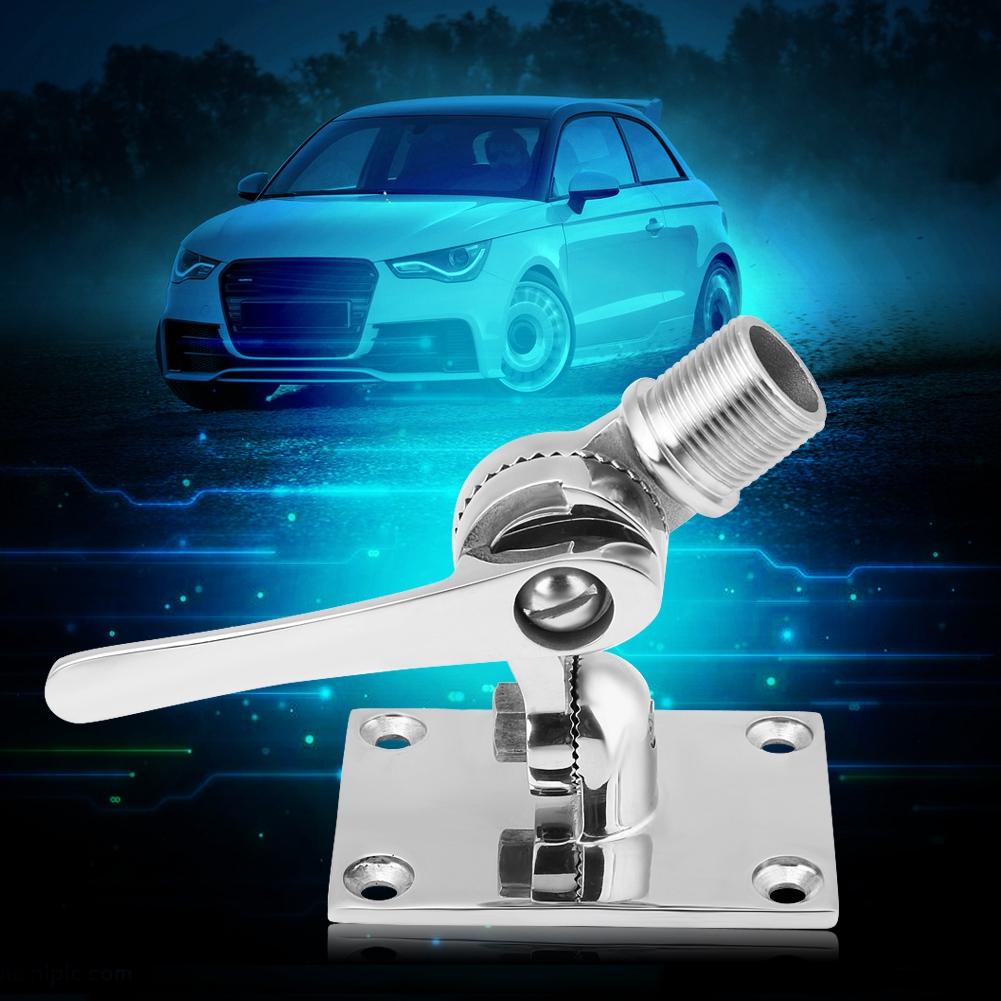 Marine Boat 316 Stainless Steel Dual Axis Adjustable Antenna Base Mount